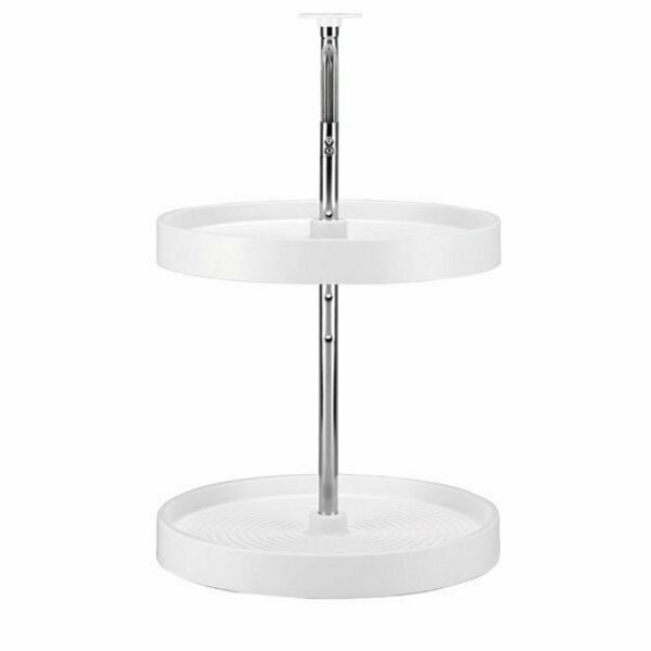 Hdl Hardware 24in Full Round Polymer Lazy Susan Set White LD-2062-24-11-1